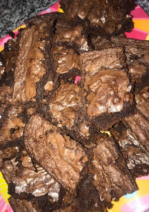 Una foto de Brownie con cacao