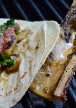 Una foto de Tacos de tuétano de res