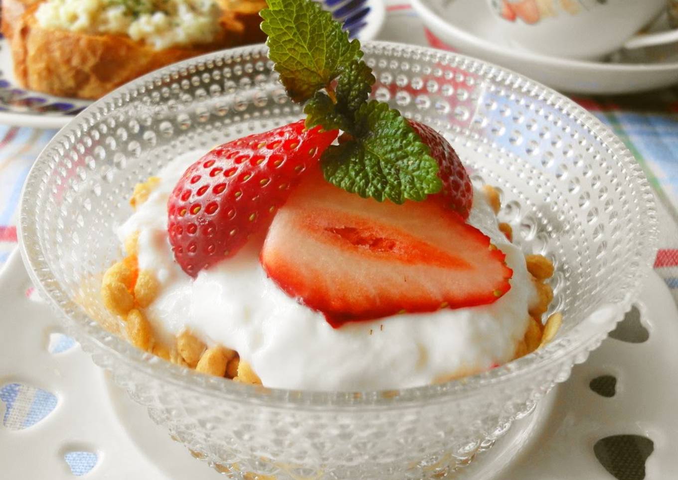 Granola with Strawberry Honey Yogurt