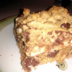 A picture of Peanut butter Chocolate chip cheesecake Bars.