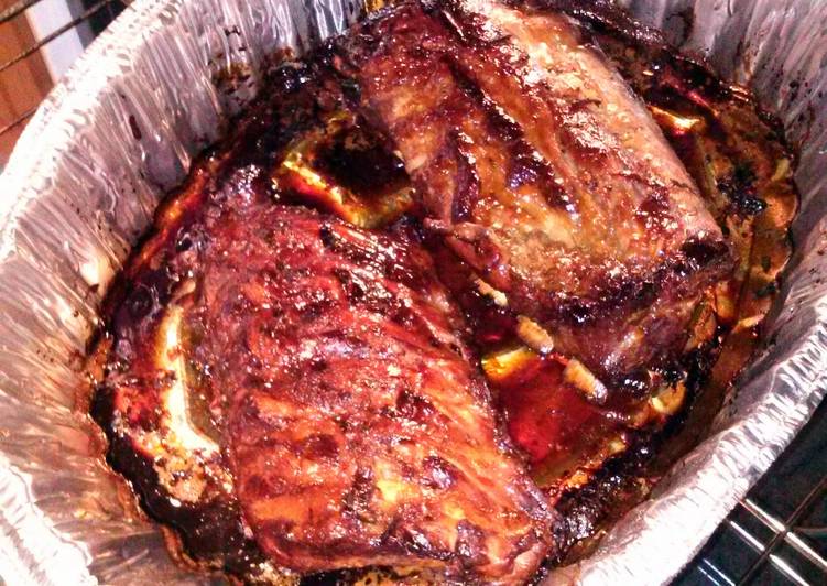 Recipe of Super Quick Homemade Honey rubbed ribs