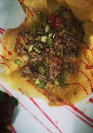 Una foto de Tulipa de carne picada