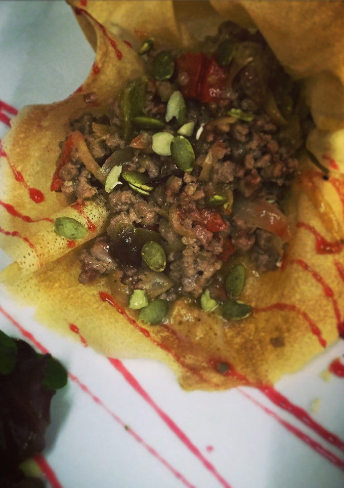 Una foto de Tulipa de carne picada