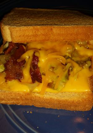 A picture of Grilled Cheese Cabbage Sandwich.