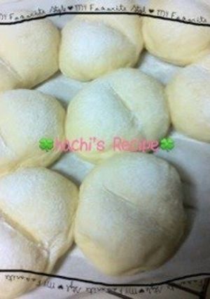 A picture of Fluffy and Springy White Bread Made Easily in a Bowl.