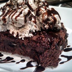 A picture of Cookies n' Cream Oreo Fudge Brownies.