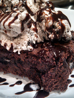 A picture of Cookies n' Cream Oreo Fudge Brownies.