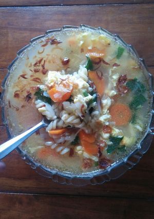 Foto resep Sop Makaroni Telor
