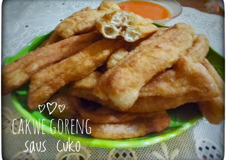 Langkah Mudah untuk Menyiapkan Cakwe goreng saus cuko😋, Enak