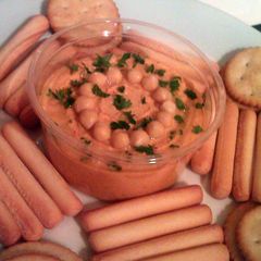 A picture of Vickys Sweet Potato Hummus, GF DF EF SF NF.