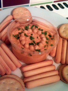 A picture of Vickys Sweet Potato Hummus, GF DF EF SF NF.