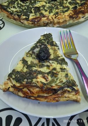 Une photo de Quiche sans pâte aux épinards et pommes de terre