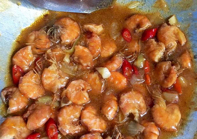 Udang Pedas Manis Simple