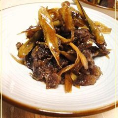 A picture of Simmered Beef and Burdock Root.