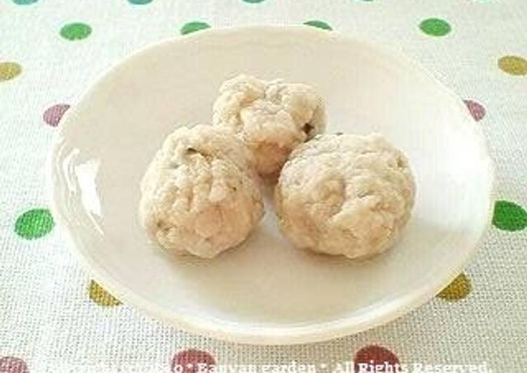 Recipe of Award-winning Horse Mackerel Tsumire (Fishballs) For Toddlers on Solids