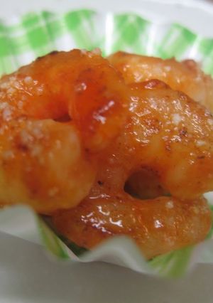 A picture of Stir-Fried Plump Shrimp with Mayonnaise and Ketchup For Bento.