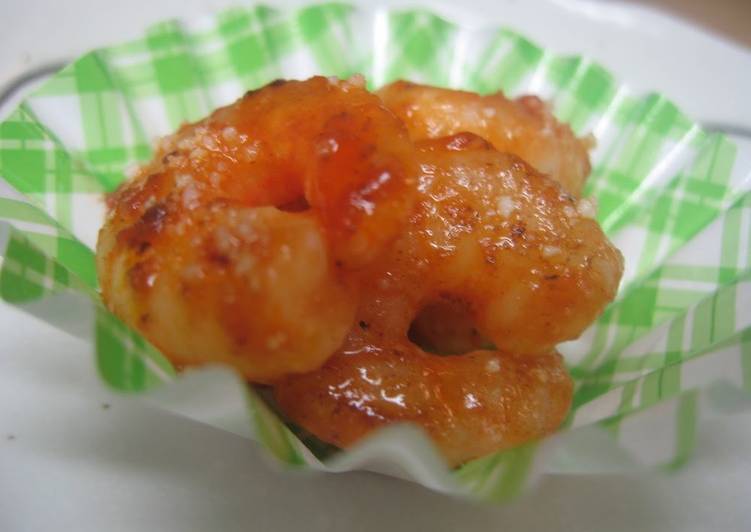 Recipe of Quick Stir-Fried Plump Shrimp with Mayonnaise and Ketchup For Bento