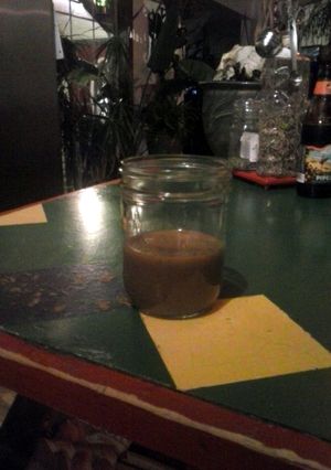 A picture of Brad's Caesar salad dressing.