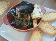 Una foto di secondo di cozze