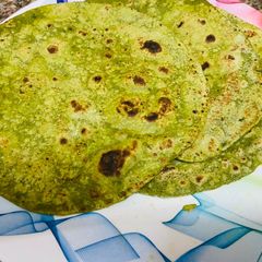 A picture of Baby spinach chappathi.