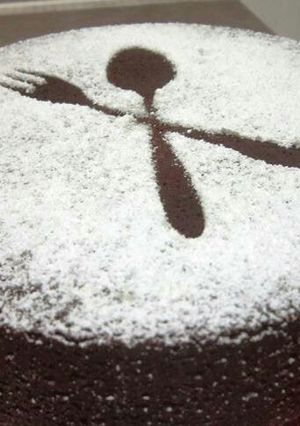 A picture of Yogurt chocolate cake.
