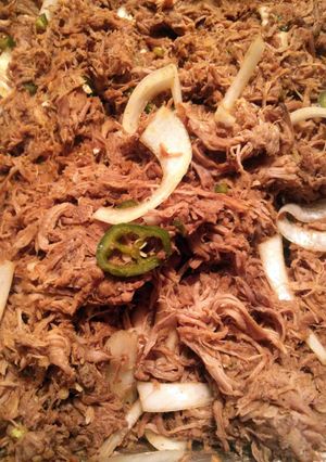 A picture of Amazing oven slow cooked pulled pork.