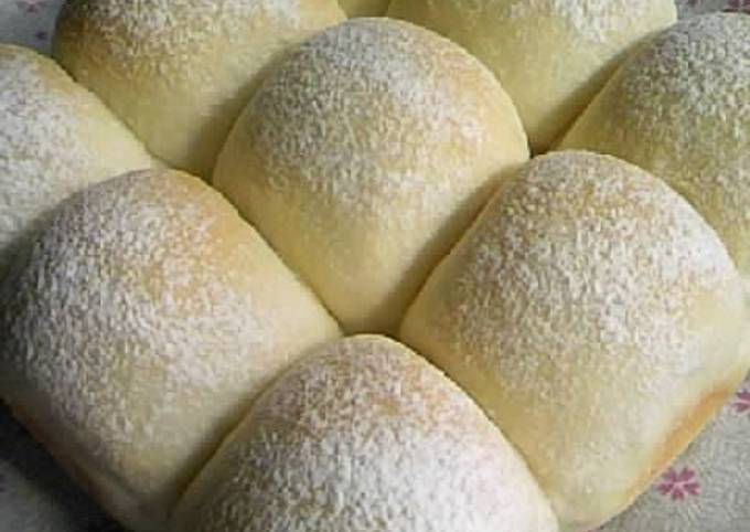 Steps to Make Super Quick Homemade Rice Flour White Bread Rolls (with Condensed Milk)