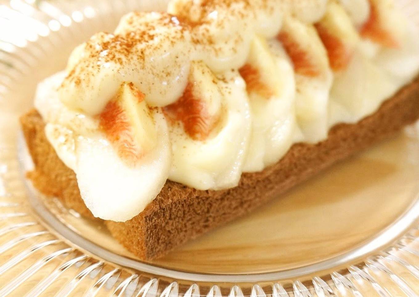 Steps to Make Quick Easy Asian Pear & Fig Dessert with Sandwich Bread