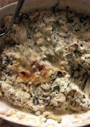 A picture of Spinach dip.