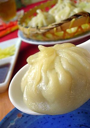 A picture of Xiaolongbao (Chinese Soup Dumplings).