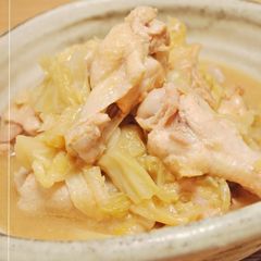 A picture of Miso-Sake Steamed Cabbage & Chicken Drumettes.