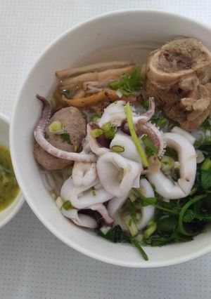 Hình của món Hủ Tiếu Mực - Muối Ớt Xanh.