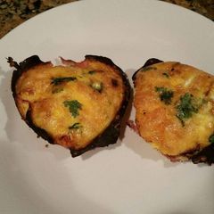 A picture of Ham and Egg Muffin- Breakfast Idea From PInterest.