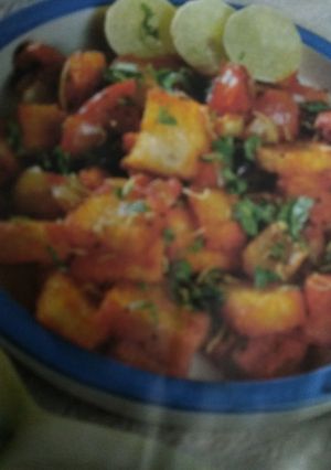 A picture of Bread Upma.