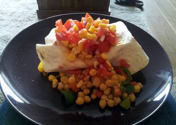 Easiest Way to Cook Perfect Burritos with chickpeas and salsa