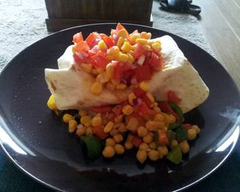 Fast Cooking Methods Burritos with chickpeas and salsa Delicious Perfect