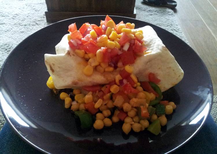 How to Prepare Speedy Burritos with chickpeas and salsa