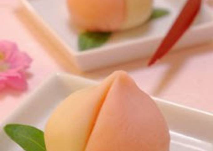 Peach Nerikiri (Sweet Bean Paste Confections) - Easy Wagashi to Make for Dolls' Festival