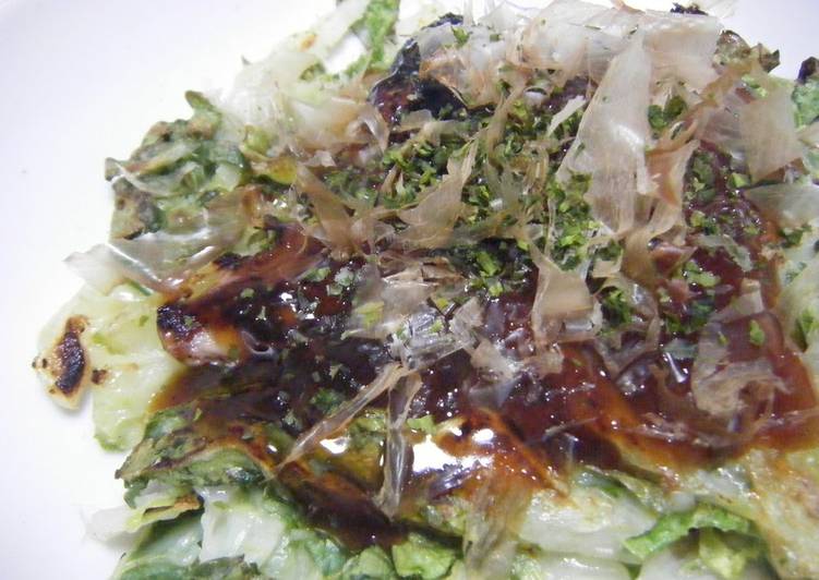 Recipe of Any-night-of-the-week Made with Chinese Cabbage!! Okonomiyaki
