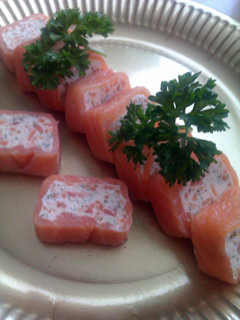 A picture of Vickys Scottish Smoked Salmon Terrine, GF DF EF SF NF.