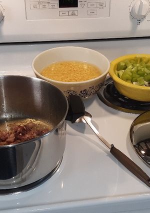 A picture of Golden Split Pea Soup.