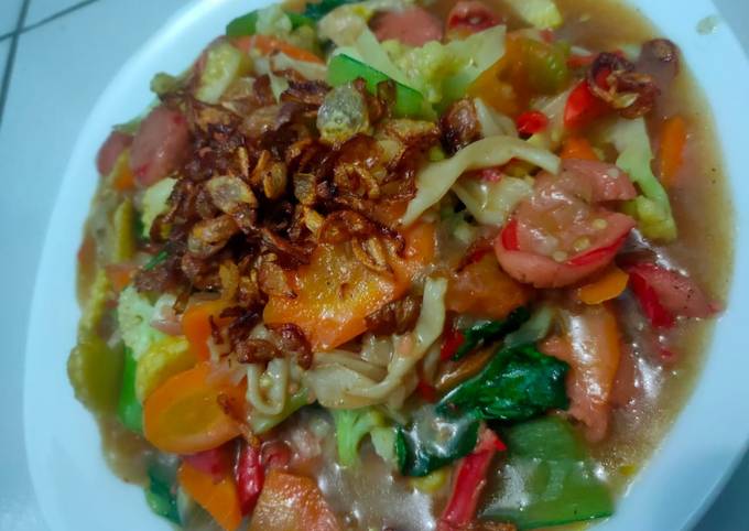 Resep Capcay sosis simple Anti Gagal