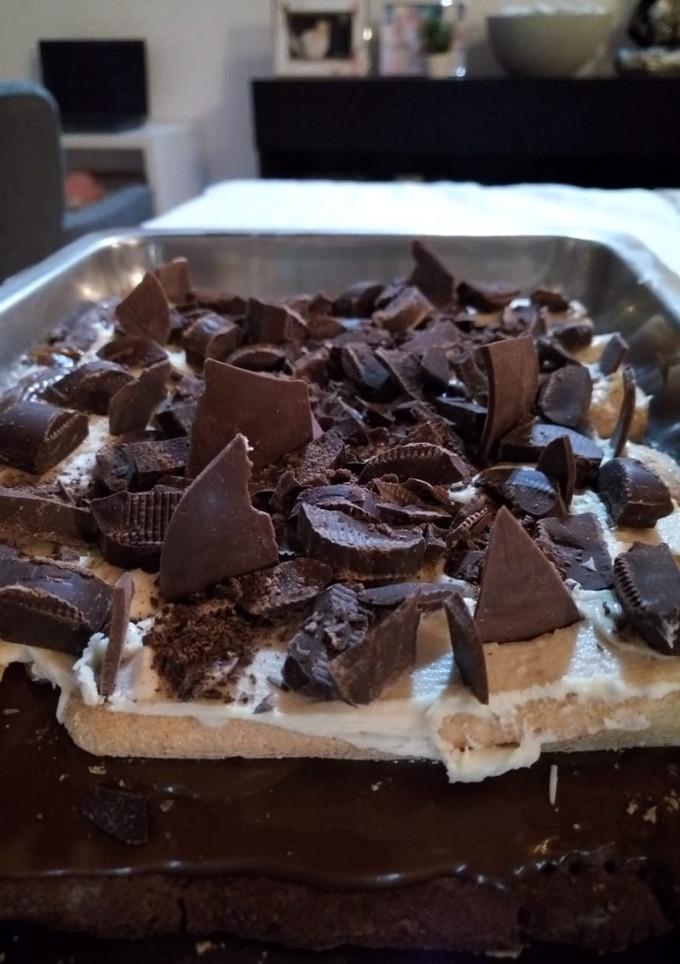 Una foto de Brownie de Chocolate y Vainillas 🤗🙈