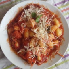A picture of Gnocchi with Homemade Tomato Sauce.