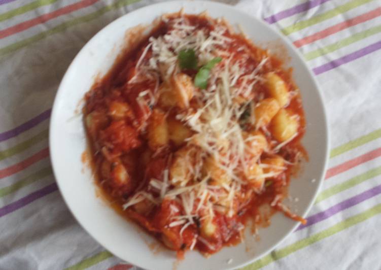 Gnocchi with Homemade Tomato Sauce Gnocchi with Homemade Tomato Sauce