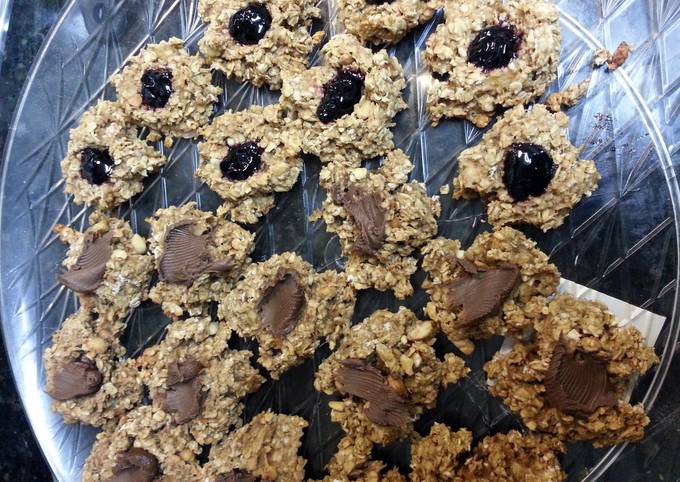 PB&J Banana Oatmeal Cookies