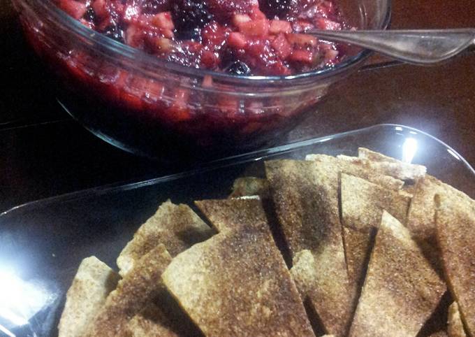 Fruit Salsa and Cinnamon Chips