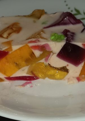 Una foto de Postre de gelatina