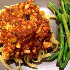 A picture of Parker's Vegetarian Spaghetti.