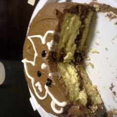 A picture of Chocolate buttercream frosting.